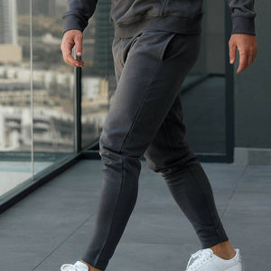 Pantalon léger pour homme, en coton respirant, fabrication sur mesure OEM, taille élastique, rayé, style urbain, automne - Product Image 3