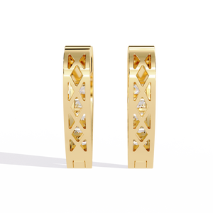 Pendientes Brillantes de Oro de 18K con Diamante Cultivado en Laboratorio, Pendientes de Diamantes Premium - Product Image 2
