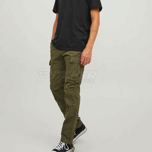 Pantalones cargo informales ligeros de cintura media rectos ajustados para hombre a la moda, transpirables y ecológicos - Product Image 3