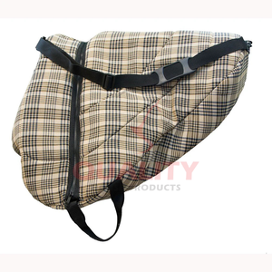 Sac de transport imperméable pour selle anglaise avec doublure protectrice revêtement anti-poussière et fermetures à glissière solides protège la selle des éléments - Product Image 2