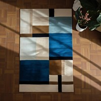 Tapis en laine moderne fait à la main, design abstrait, doux et moelleux, tapis de luxe pour salon, chambre à coucher, tapis de sol