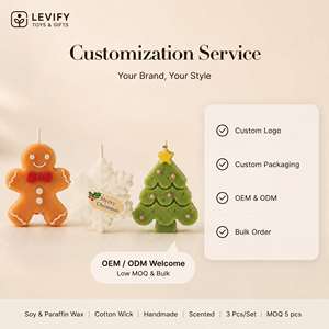 Set di Candele Profumate Estetiche per <span class=keywords><strong>Natale</strong></span>, Capodanno, Ringraziamento e Diwali, 3 Pezzi, Candele Decorative Artigianali a Forma di Albero di <span class=keywords><strong>Natale</strong></span> - Product Image 5