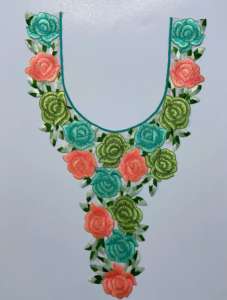 Majestic <b>Net</b> <b>Fabric</b> Indian Gown Kurti Blouse-Elegant Sequin Embroidery Patches Handcrafted Neck Collar Tailoring for Elegant - Product Image 4