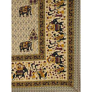 Juego de Sábanas 100% Algodón Super King con Motivos Étnicos Amarillos y Negros y 2 Fundas de Almohada (SHKV1074) - Product Image 5