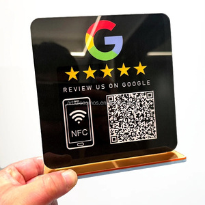 Soporte de código QR de acrílico para encimera Simple de tamaño pequeño 2025, soporte de exhibición de código QR para pago, soporte de señal de código QR para redes sociales - Product Image 6