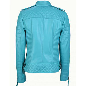 Veste en cuir véritable pour femmes de taille adulte de conception personnalisée de qualité supérieure à prix bas Veste en cuir à séchage rapide sur mesure pour femmes - Product Image 2