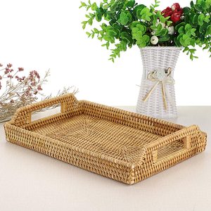 Hand Woven Natural Rattan Serving <b>Basket</b> Trays From Vietnam for Export with <b>Cheap</b> Price - Product Image 2