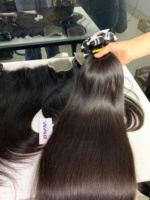 Prix d'usine Cheveux humains vierges 100% naturels de haute qualité en vrac, provenant d'un seul donneur, pointes super double drawn, ondulés naturels NASA HAIR