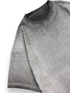 Camiseta de peso pesado de algodón con estampado de logotipo personalizado para hombre, ropa de calle Vintage de alta calidad, camiseta con patrón sólido - Product Image 5