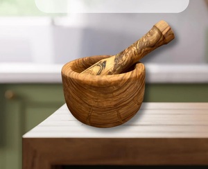 Mortero de madera ecológico de gran calidad, nuevo modelo de cocina, hierbas, especias, herramientas para molinillo de ajo, mezcla, nuevo modelo, uso de cocina - Product Image 2