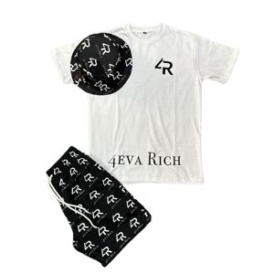 เซ็ตกางเกงขาสั้นสีดำสีขาวสำหรับผู้ชายชุดกางเกงขาสั้นผ้าไนลอนแบบบางแห้งเร็วชุดเสื้อยืดผ้าคอตตอนชุดเสื้อและสั้นของผู้ชายสำหรับฤดูร้อน - Product Image 5