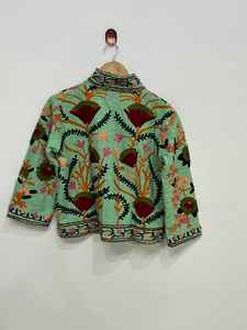 Suzani, chaqueta bordada a mano, ropa de mujer, chaqueta de invierno, abrigo de algodón bohemio indio, ropa de abrigo étnica hecha a mano, regalo para ella - Product Image 2