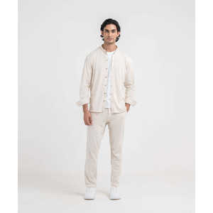 เสื้อเชิ้ตผ้าลินินมีกระดุมผู้ชาย - Product Image 3