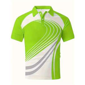 Prix d'usine pas cher hommes décontracté pour POLO maillot à séchage rapide pour le sport polyester/coton imprimé motif sublimation pour Polo - Product Image 1
