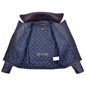 Fivestar 1940s แจ็คเก็ตหนังสไตล์ย้อนยุคสำหรับผู้ชายแจ็คเก็ตหนังครึ่งเข็มขัดหนังแพะแท้สไตล์วินเทจ gunrunner เสื้อนอกคลาสสิก - Product Image 5