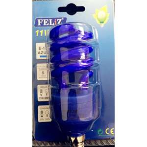 Bombilla de Cristal Espiral de Ahorro de Energía para Halloween, 11W, Base E14, Blanco Cálido 2700K, Uso Residencial para Decoración y Fiestas - Product Image 1