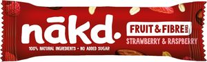 Nakd' Strawberry & Raspberry Fruit & Fibre <b>Bar</b> - Vegan - Gluten Free - Healthy Snack, 44g (Pack of 16 <b>bars</b>) - Product Image 6