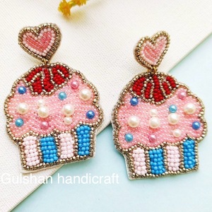 Pendientes bordados en forma de flor personalizados inspirados en la naturaleza, joyería Vintage tejida a mano ecológica para fiestas, pendientes de moda - Product Image 1