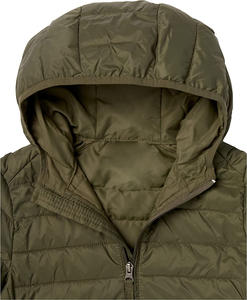 Chaqueta Acolchada con Capucha y Cierre para Hombre, con Logotipo Frontal, Manga Larga, Cálida, Ligera, Informal, Rellena de Algodón - Product Image 2