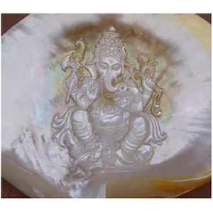 Coquillage de vadrouille sculpture BIJOUX DE SEASHELL avec Feng Shui Dieu Design Coquille de style corne religieuse coquille sculptée vadrouille avec Dieu au design - Product Image 3