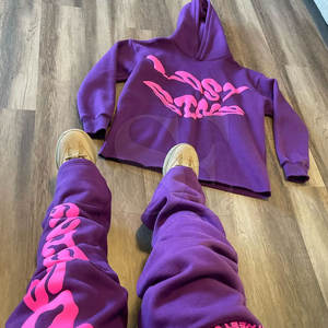 Vente en gros de survêtements surdimensionnés personnalisés, impression en relief, polaire pour l'hiver, logo en vedette, prix bas, vente en ligne - Product Image 3