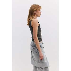 Body de Estilo Casual con Lavado al Aceite, Sin Mangas, con Logotipo en la Parte Delantera - Product Image 4