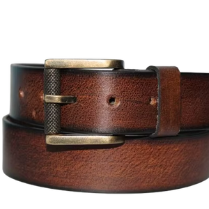 Cinturón de piel auténtica personalizable estilo casual con aleación para hebilla hecho a pedido de proveedor mayorista - Product Image 1