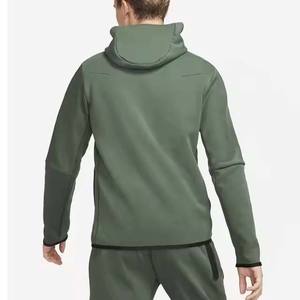 Survêtement de sport imprimé et ajusté pour hommes, vêtements de sport d'hiver avec logo à rayures, vêtements de sport deux pièces vierges - Product Image 5