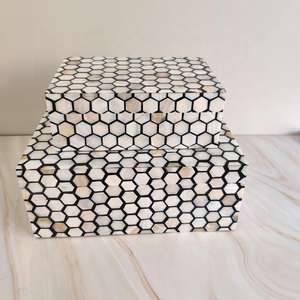 Caja de Servicio Personalizable de Nácar Hecha a Mano TIMELESS CRAFT para Joyería, Uso en el Hogar, Hoteles y Restaurantes - Product Image 3