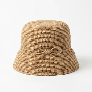 Sombrero de Pescador de Algodón Bordado a Mano con Rayas Coloridas, Estilo Étnico, Unisex, Primavera Verano, Casual, Adulto, 56-58CM - Product Image 3