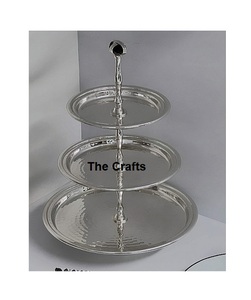 Aluminium And Stainless Steel <b>Cake</b> <b>Stand</b> Silver And Gold Color Customizable <b>Cake</b> <b>Stand</b> For Hotel Wedding Restaurant Use - Product Image 5