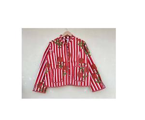 Chaqueta acolchada de algodón para mujer, chaquetas acolchadas hechas a mano estilo bohemio con estampado de bloques, abrigo, regalos de vacaciones, Chaqueta con botones - Product Image 1