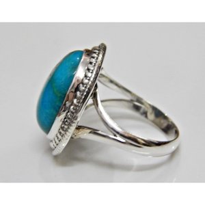 Anillo de Plata de Ley 925 hecho a mano, anillo de piedras preciosas turquesas naturales, joyería fina elegante, regalo para su aniversario, - Product Image 5