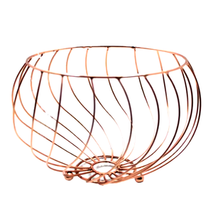 ตะกร้าเก็บเหล็ก2ชั้นหรูหราทำด้วยมือกระเช้าผลไม้โลหะโบราณสำหรับเก็บผักและครัว - Product Image 5