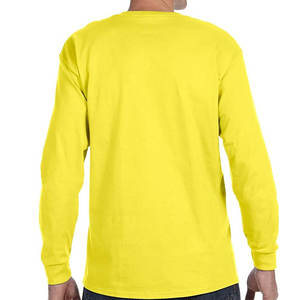 Camiseta de Manga Larga para Hombre de Alta Calidad, 100% Algodón, Transpirable, Corte Regular, Color Negro, a la Moda - Product Image 5