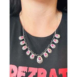 Ensemble collier opale et argent sterling, fait main par des artistes Navajo, collection de bijoux fins - Product Image 2