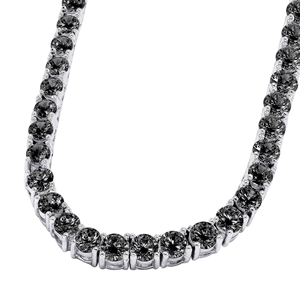 Collier de chaîne de tennis Hip Hop rempli de diamants cultivés en laboratoire en or massif 18 carats certifié IGI unisexe pour les cadeaux de l'Inde - Product Image 1