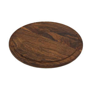 Assiette en bois de forme ronde de meilleure qualité, assiette de vaisselle élégante de couleur naturelle pour servir des aliments au restaurant - Product Image 4