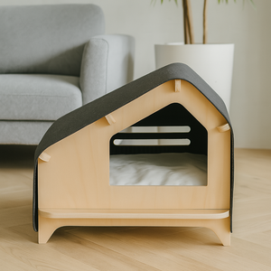 Maison compacte AC06 pour animaux de compagnie avec finition résistante aux rayures construction fixe et doublure douce OEM personnalisé fabricant du Vietnam - Product Image 1