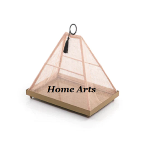 Set of 3 Aluminium Serving Tray <b>With</b> Acrylic <b>Lid</b> Square Shape Silver Color Dates Snacks Serving Tray In India - Product Image 2