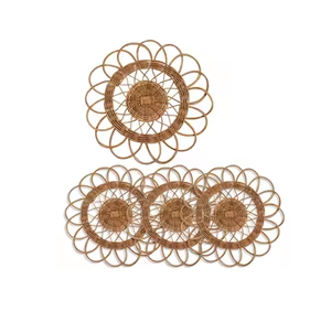 Cargador de placa de ratán hecho a mano para decoración de mesa de eventos, artículo decorativo de boda, hogar, Hotel, restaurante, accesorios de uso de mesa - Product Image 1