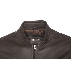 Chaqueta de motociclista de piel de vaca marrón original para hombre, cazadora de invierno con calefacción, estilo informal, impermeable de talla grande, OEM, hecha en fábrica - Product Image 4