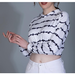 Nouveau design de sweat à capuche pour femmes avec logo personnalisé imprimé prix de gros de tissu tissé Tie Dye Technics - Product Image 6