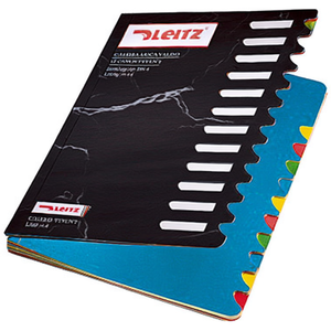 Organizador de Escritorio Leitz Multicolor con 12 Compartimentos, Carpeta Archivadora Negra DIN A4 350g/m, Textura Mármol, Bloques de Color - Product Image 2