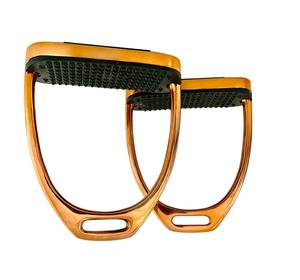 Recién llegado, estribos de caballo de doma inglesa, almohadilla de goma de acero inoxidable, agarre de seguridad, Exportación de fábrica OEM - Product Image 1