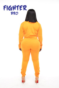 Chándal de 2 piezas para mujer con logotipo personalizado para correr, chándal deportivo de manga larga a precio barato para mujer - Product Image 5