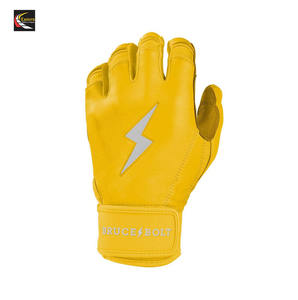 Gants de frappe de baseball à manchette courte personnalisés avec logo, en cuir véritable, professionnels, vente en gros, pour jeunes et adultes - Product Image 3