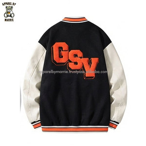 Vestes universitaires brodées à manches longues, tendance, avec boutons pression, pour un style streetwear quotidien - Product Image 2