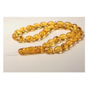 Fournisseur en gros de Misbaha de prière islamique de 74,8 grammes, couleur citron, 33 perles d'ambre de la Baltique, style religieux, pour cadeaux - Product Image 1