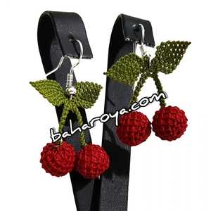 Charming Cherry Lace Design <b>Fashion</b> <b>Chandelier</b> <b>Earrings</b> - Product Image 1